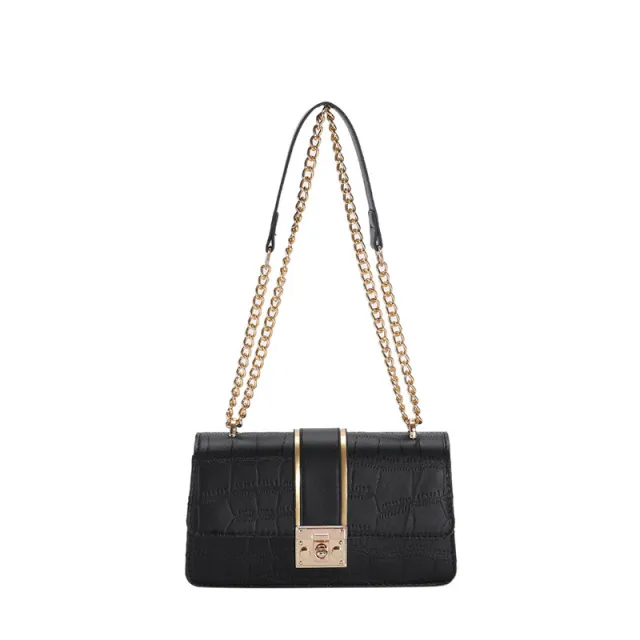 New Summer Chain Korean Fashion Casual Shoulder Bag Black - Shop at LoveMi