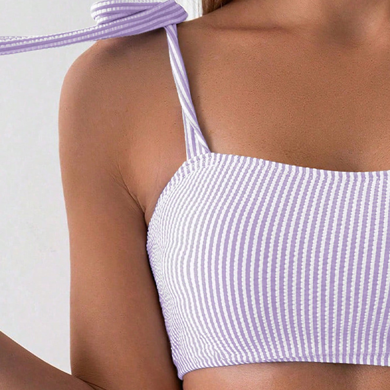 Womens SpringSummer Striped Print Sexy European And American Style