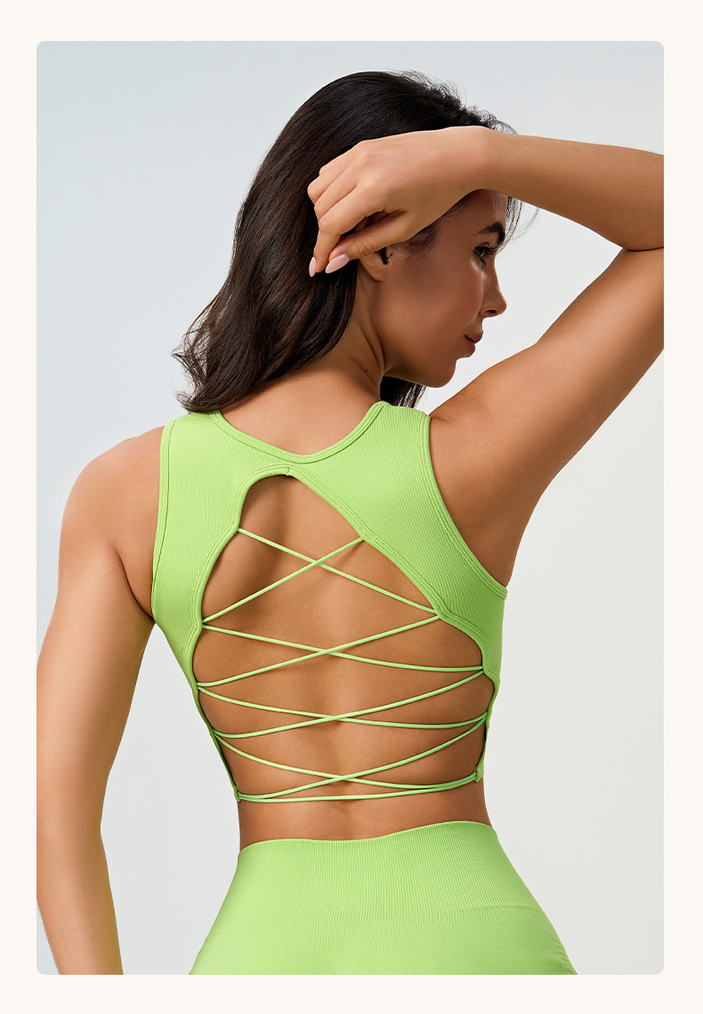 Title 4, Cross Beauty Back Yoga Vest Back Thin Cross Straps