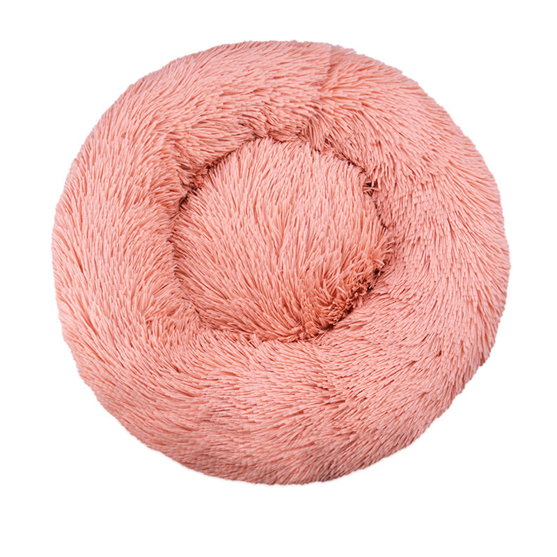 Machine-washable Plush Round Dog Bed