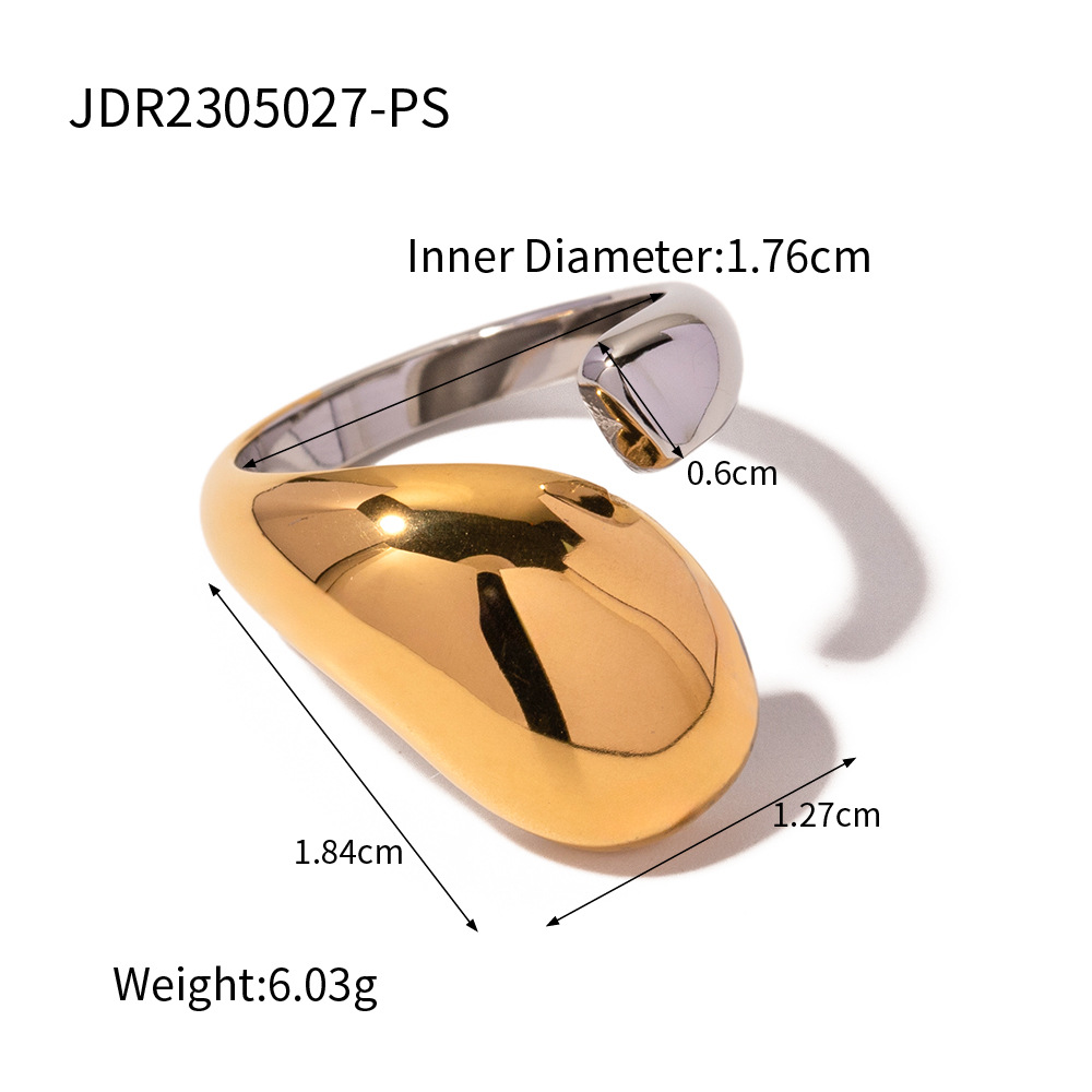High-grade Exaggerated Titanium Steel Flower Simple Bracelet Ring
