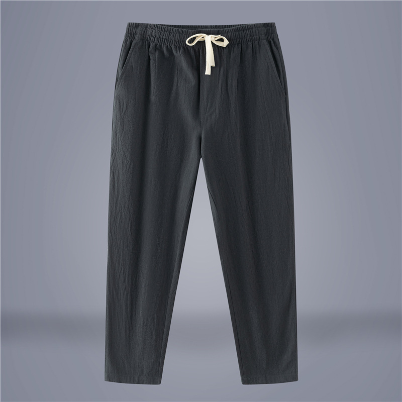 Men's Cotton-Linen Fashionable Casual Wide-Leg Pants 6