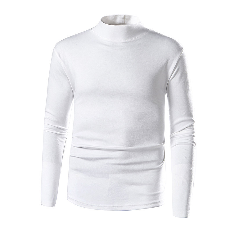 Mens Stylish Turtleneck Versatile And Slim-fit With Long Sleeves