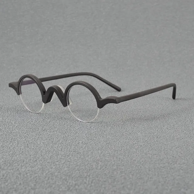 Women's Fashion Retro Blue Light Blocking Round Glasses Black - Shop at LoveMi