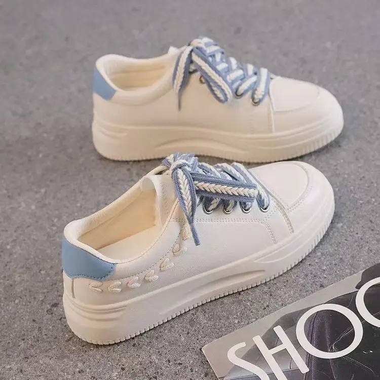 Student Versatile Casual Leather Women's Sports Platform