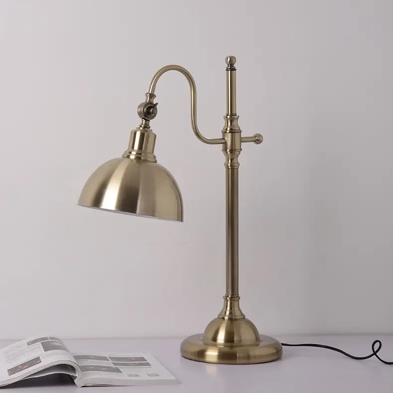American-style Wrought-iron Foldable Long-arm Eye-care Desk Lamp