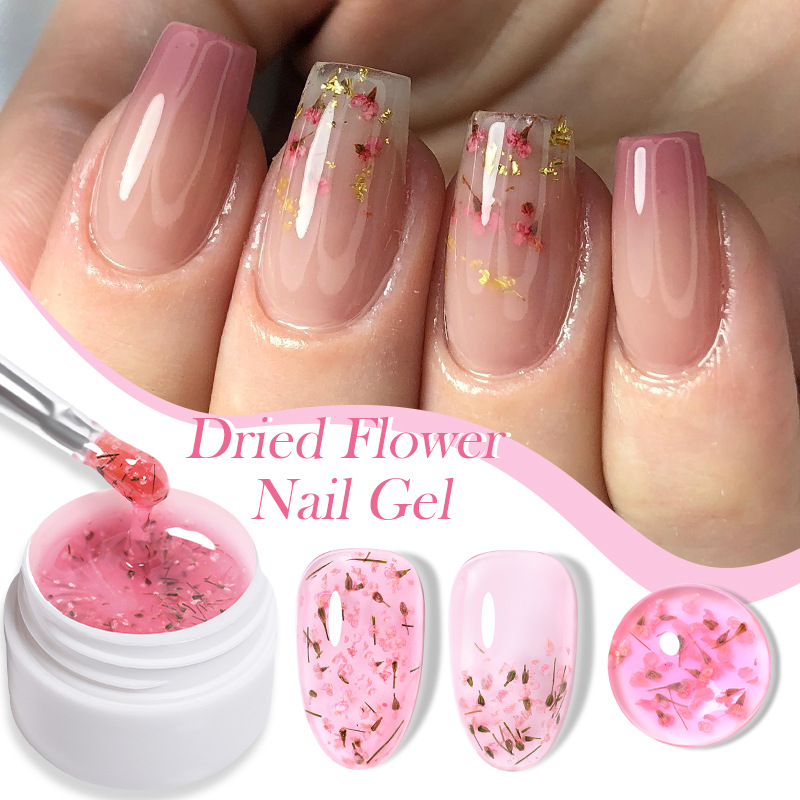 New Nail Art Dried Flower Gel 9