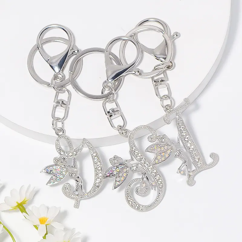 Personalized English Letter Keychain Pendant