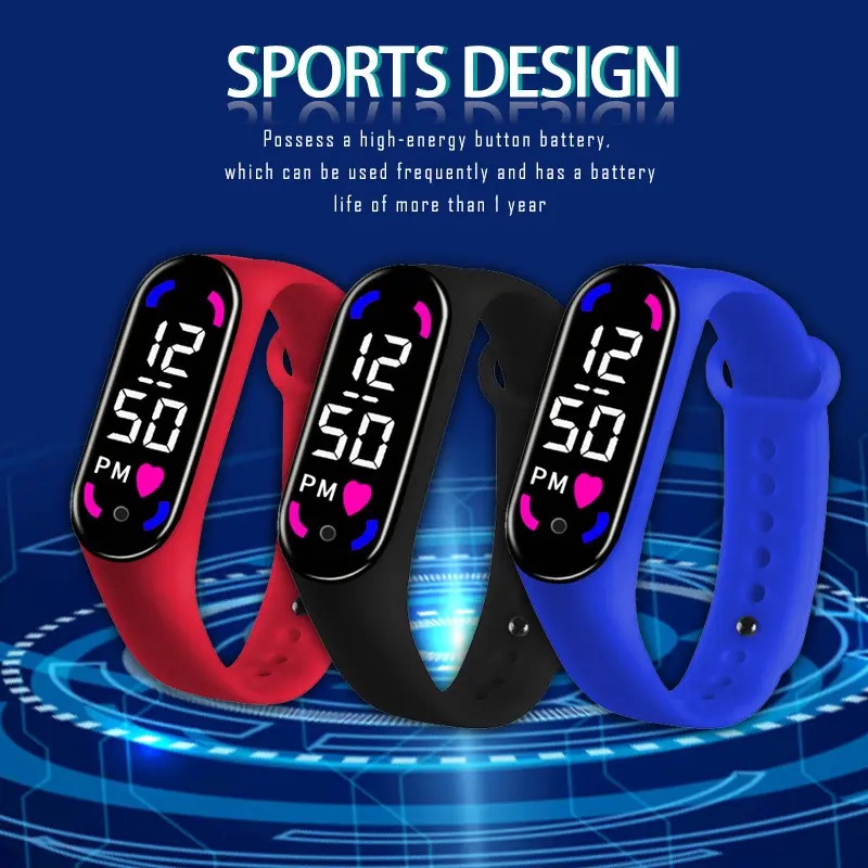 New Multi-function Luminous Waterproof Touch-screen Electronic Watch