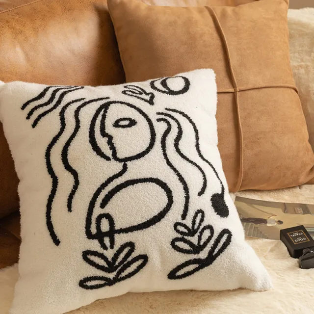 Nordic Ins Sofa Cushion Retro Houndstooth Pillow Separate Pillowcase - Shop at LoveMi