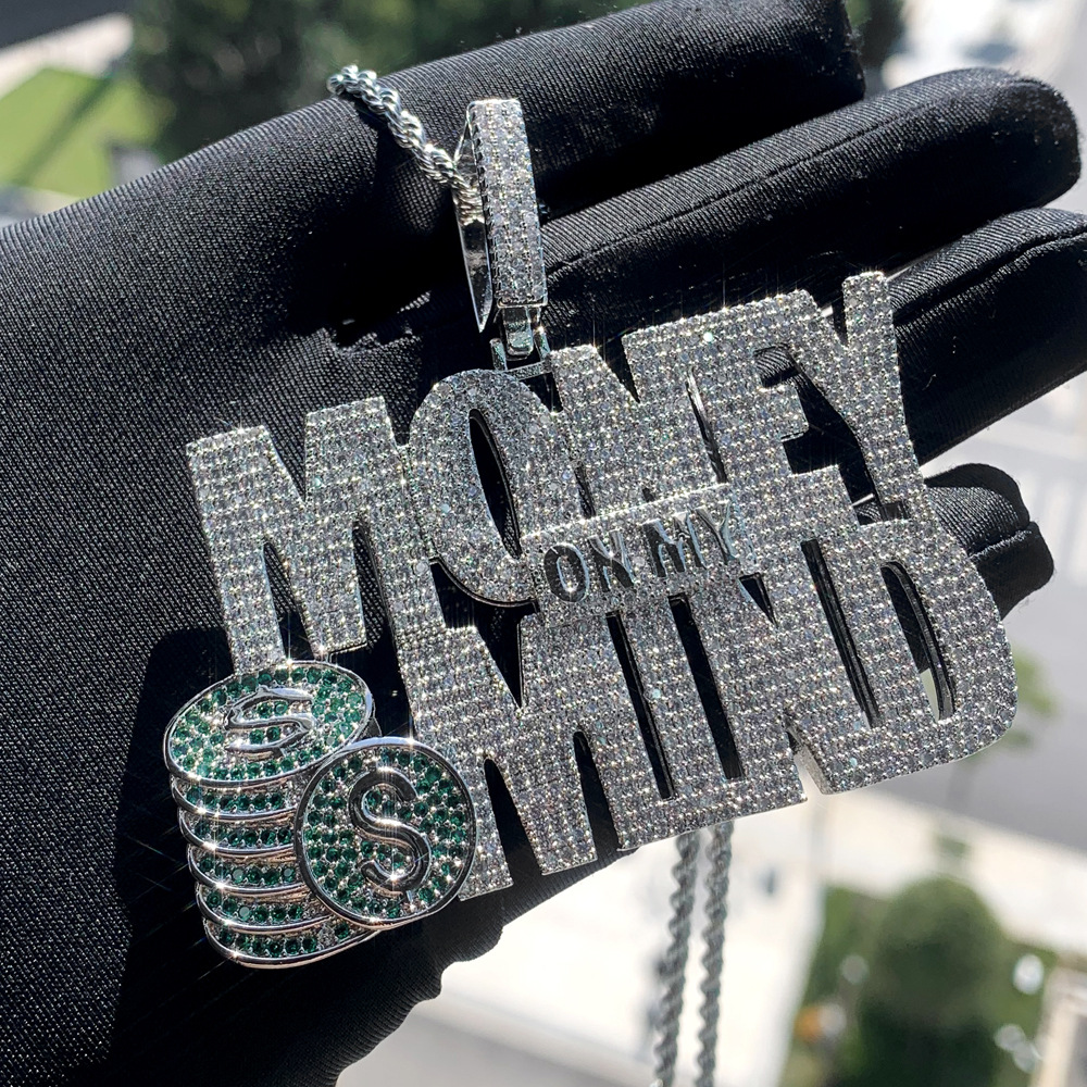 Women's All-match Casual MONEY MIND Letter Pendant Necklace