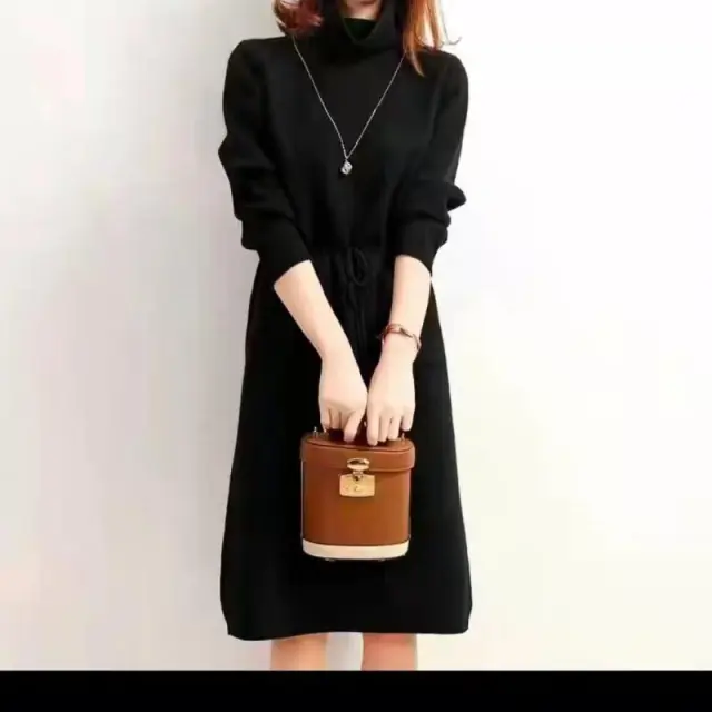 Women's Fashion Thickened Knitting Bottoming Skirt Black - Shop at LoveMi