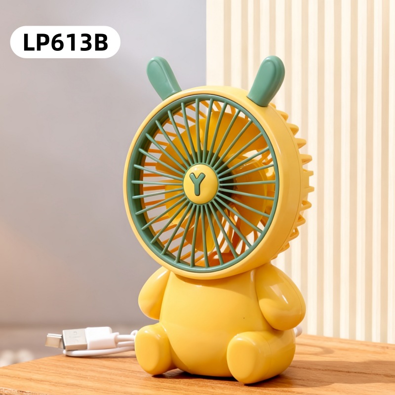 Cartoon Electric Fan Mini Handheld Rechargeable Fan