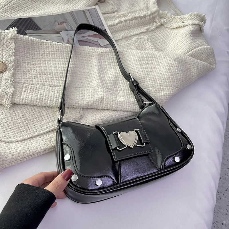 Summer Women's Trendy Simple Shoulder Bag - Black