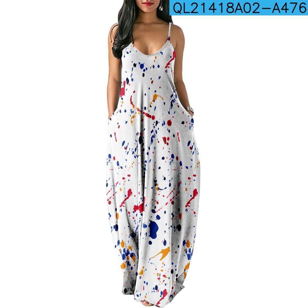 Loose Digital Printing Temperament Dress