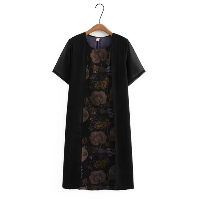 Dress False Two piece Suit Elegant Chiffon Purple - Shop at LoveMi