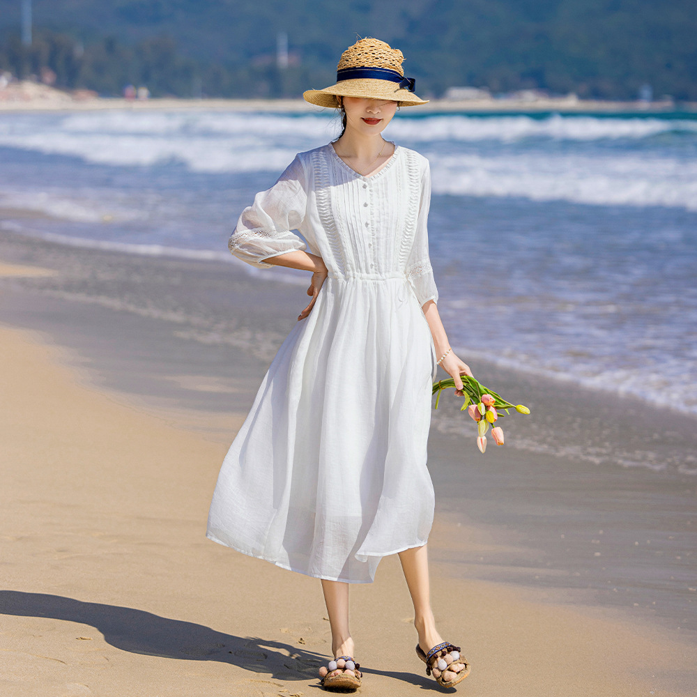 Real-shot Ethereal And Fairy-like White Dress