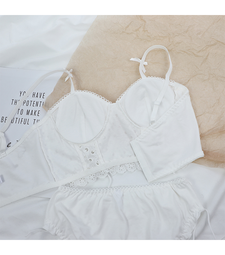 Title 3, Comfort Without Rims Cute Girly Lace Cotton Bra...