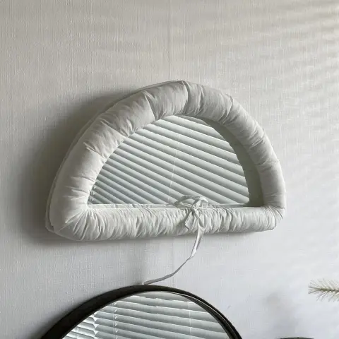 Hanging Simple Soft Cotton-filled Fabric Mirror