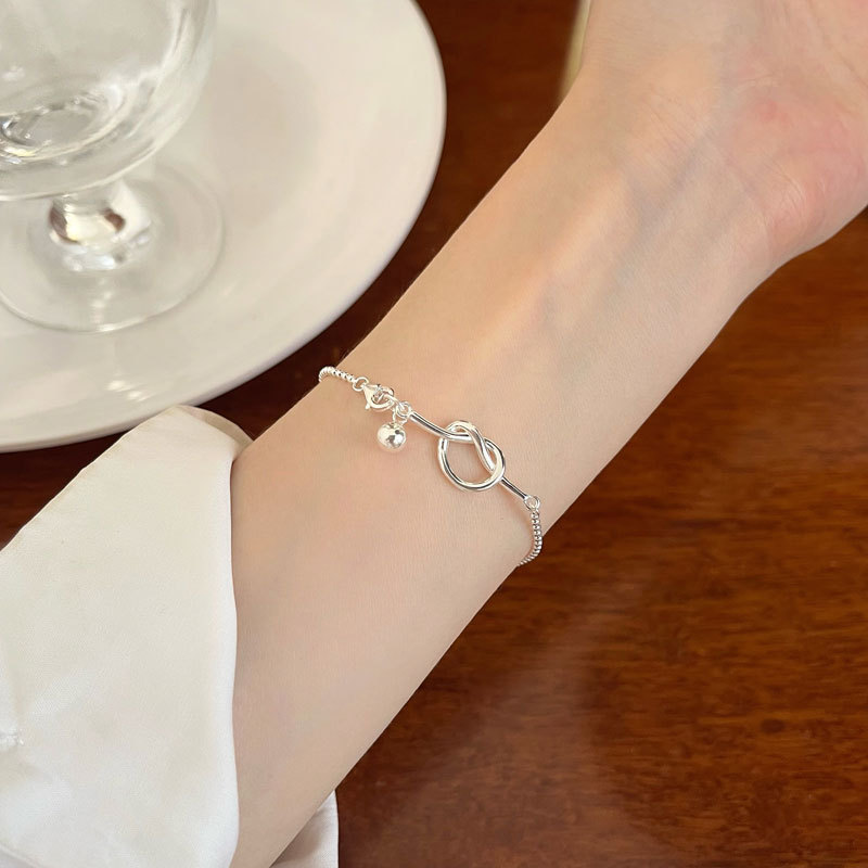 Ball Bead Chain Knotted Bracelet For Women