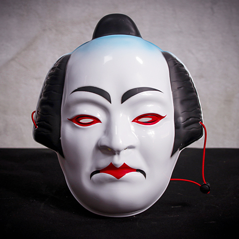 Japanese Kabuki Geisha Performance Full-Face Unisex PVC Festive Costume Mask