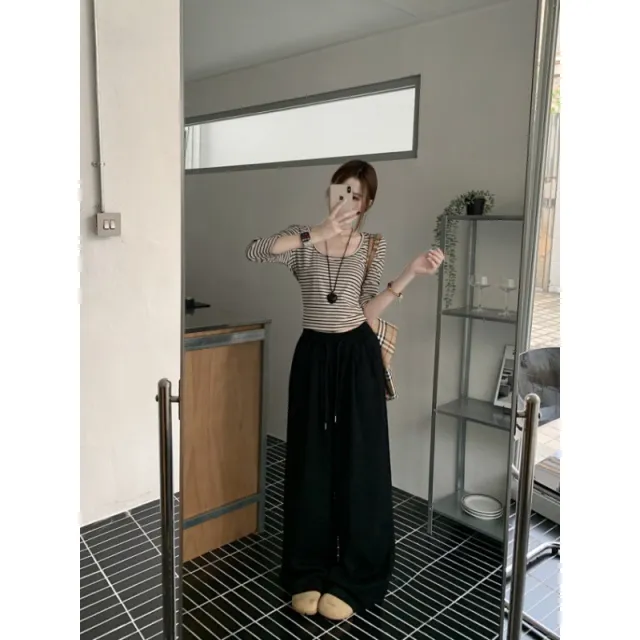 Idle Style Gray Casual Pants Autumn Sweatpants Black - Shop at LoveMi