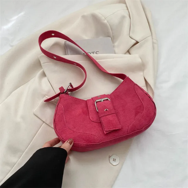 Fashion Trendy Textured One shoulder Handbag Rose - Shop at LoveMi