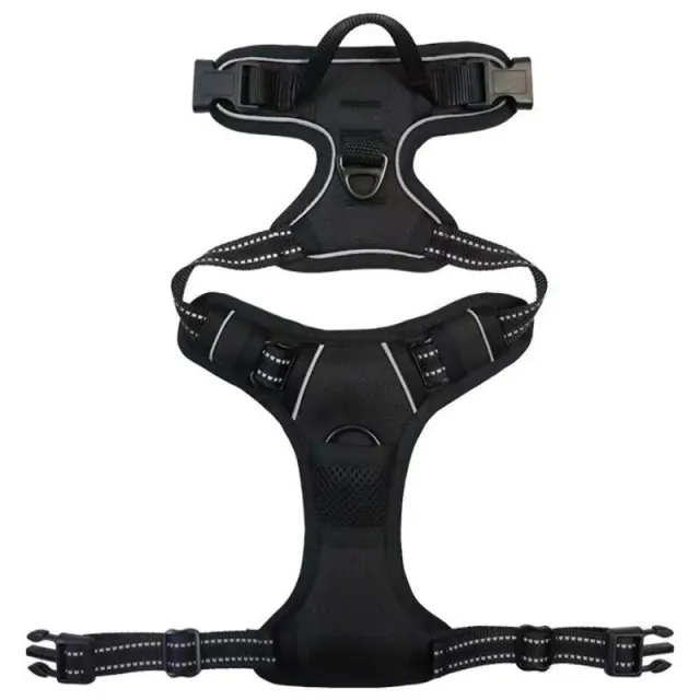 Pet Hand Holding Rope Chest And Back Nylon Dog Rope Black - Shop at LoveMi