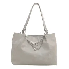 Simple Fashion Large Capacity Women's Shoulder Bag - Silver - View 1