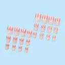 Simple Pink And White Gradient Detachable Nail Art view 2