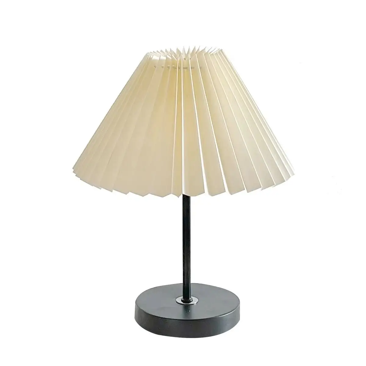 Vintage Pleated Table Lamp Bedroom Desk Eye Protection Warm Living Room Decoration Atmosphere Small Night Lamp