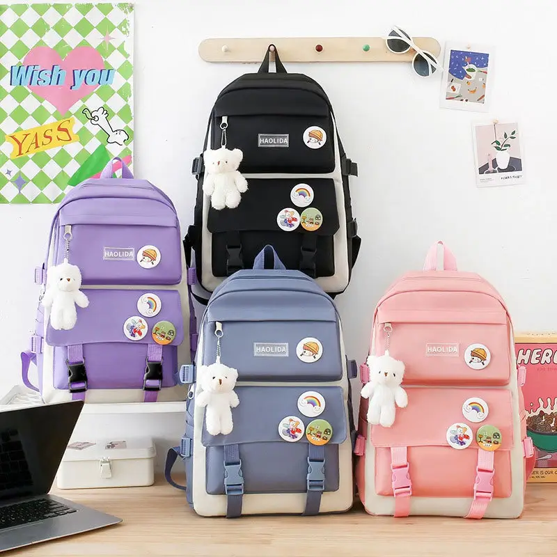 Harajuku-style Large-Capacity Backpack Set