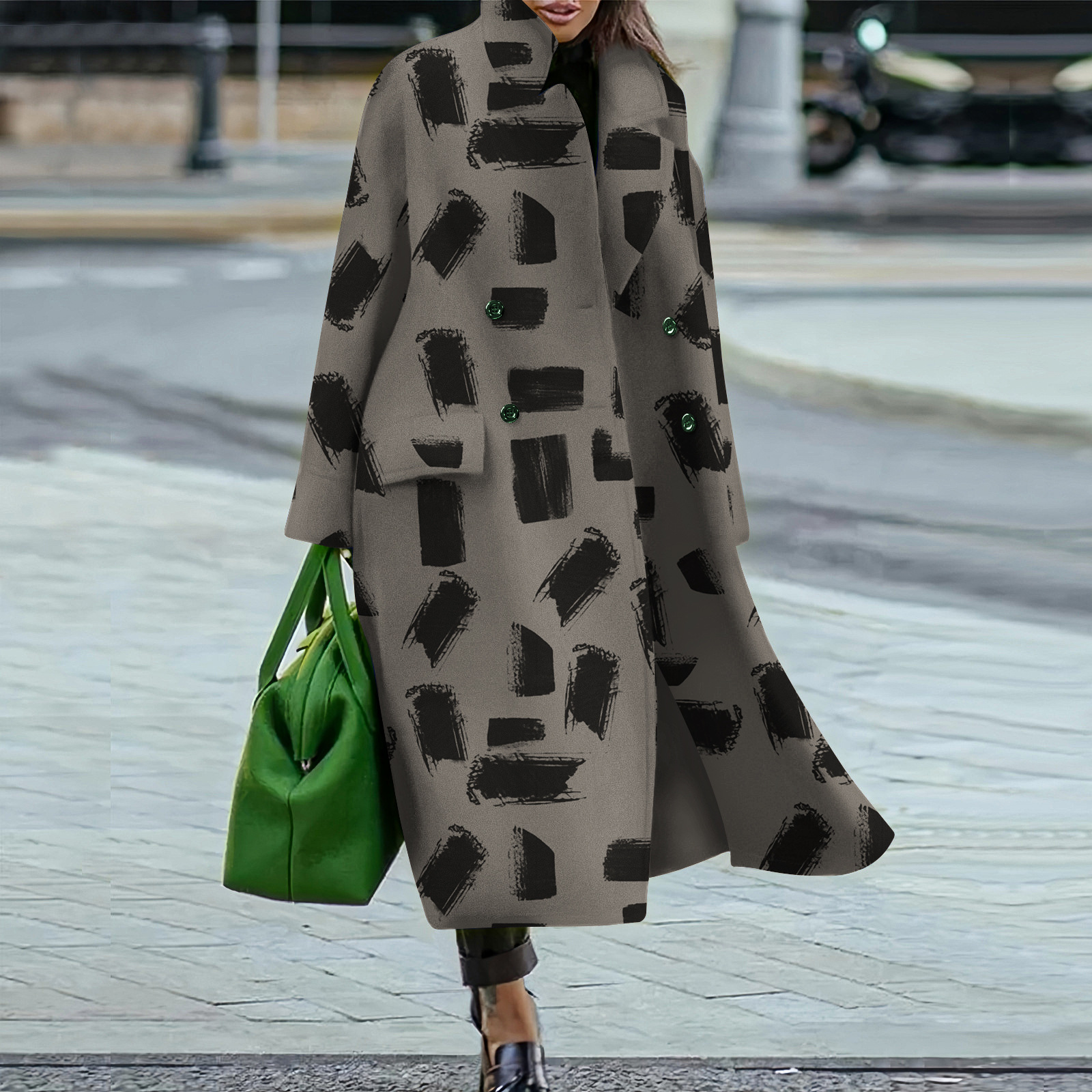 Loose Winter And Autumn Women's Woolen Coat