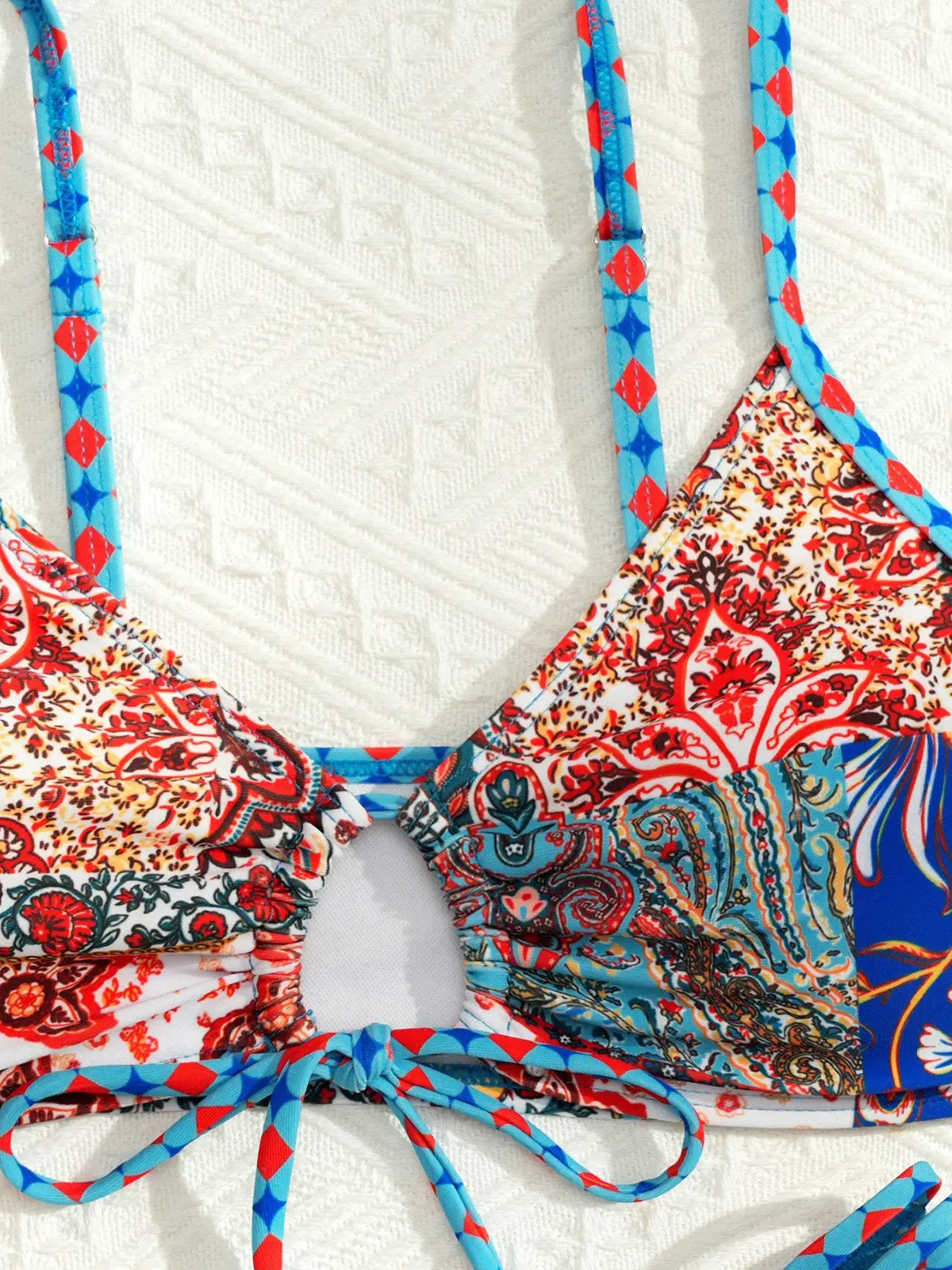 Womens Floral Print Sexy Two-Piece Bikini Set