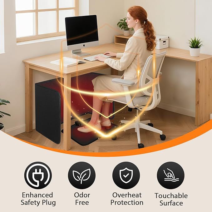 Chauffage d'espace intérieur portable personnel sous le bureau – Image 4
