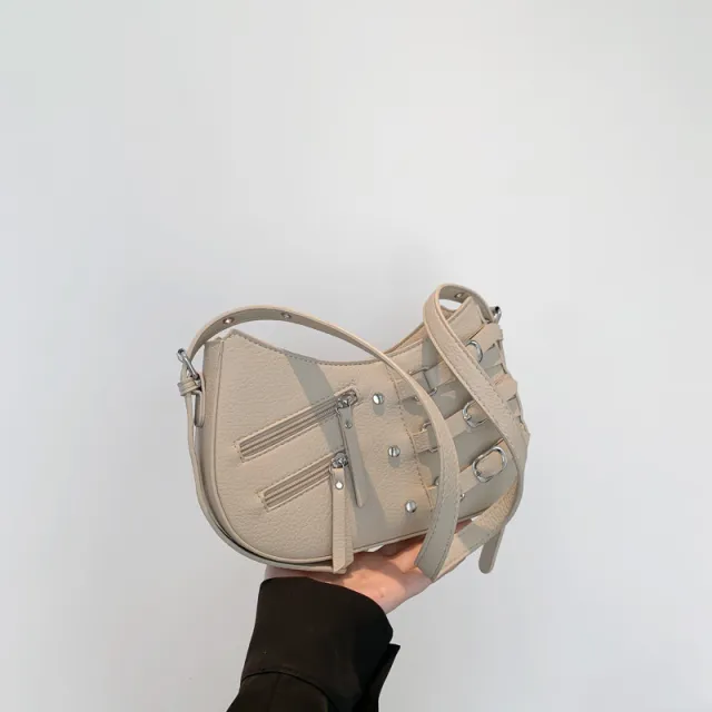 Retro Fashion All match Underarm Shoulder Bag Khaki - Shop at LoveMi