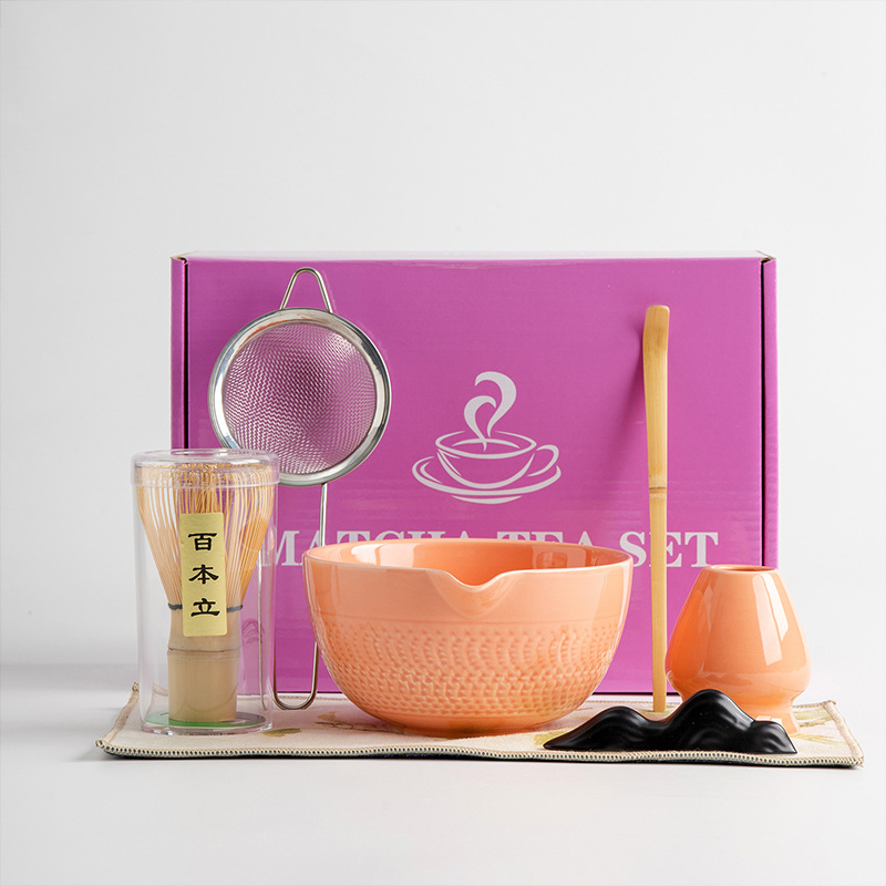 Matcha 7-piece Tea Set Suit Tea Whisk Matcha Bowl (Blind