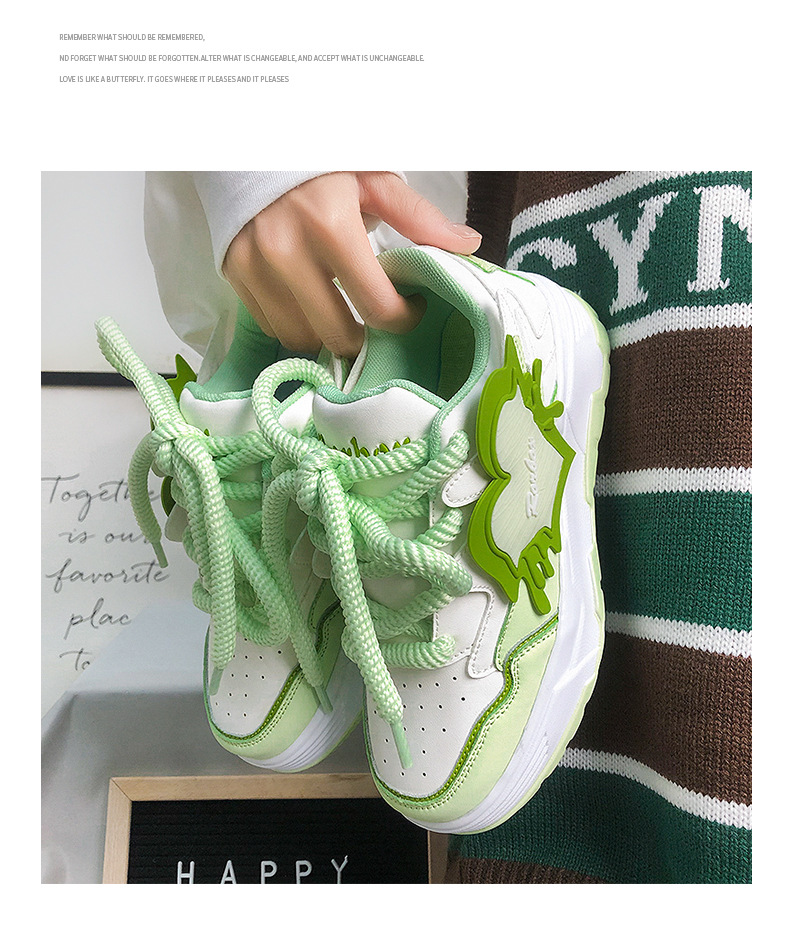 Color Contrast Patchwork Bread Shoes Increased By Light Casual Shoes - Image 20