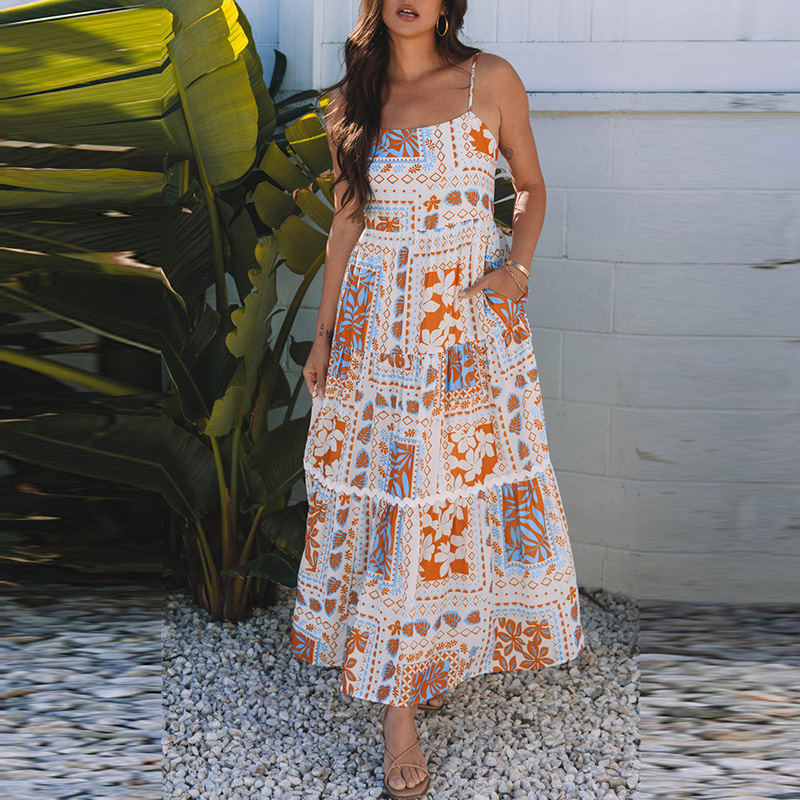 European And American Leisure Versatile With Pockets Dress