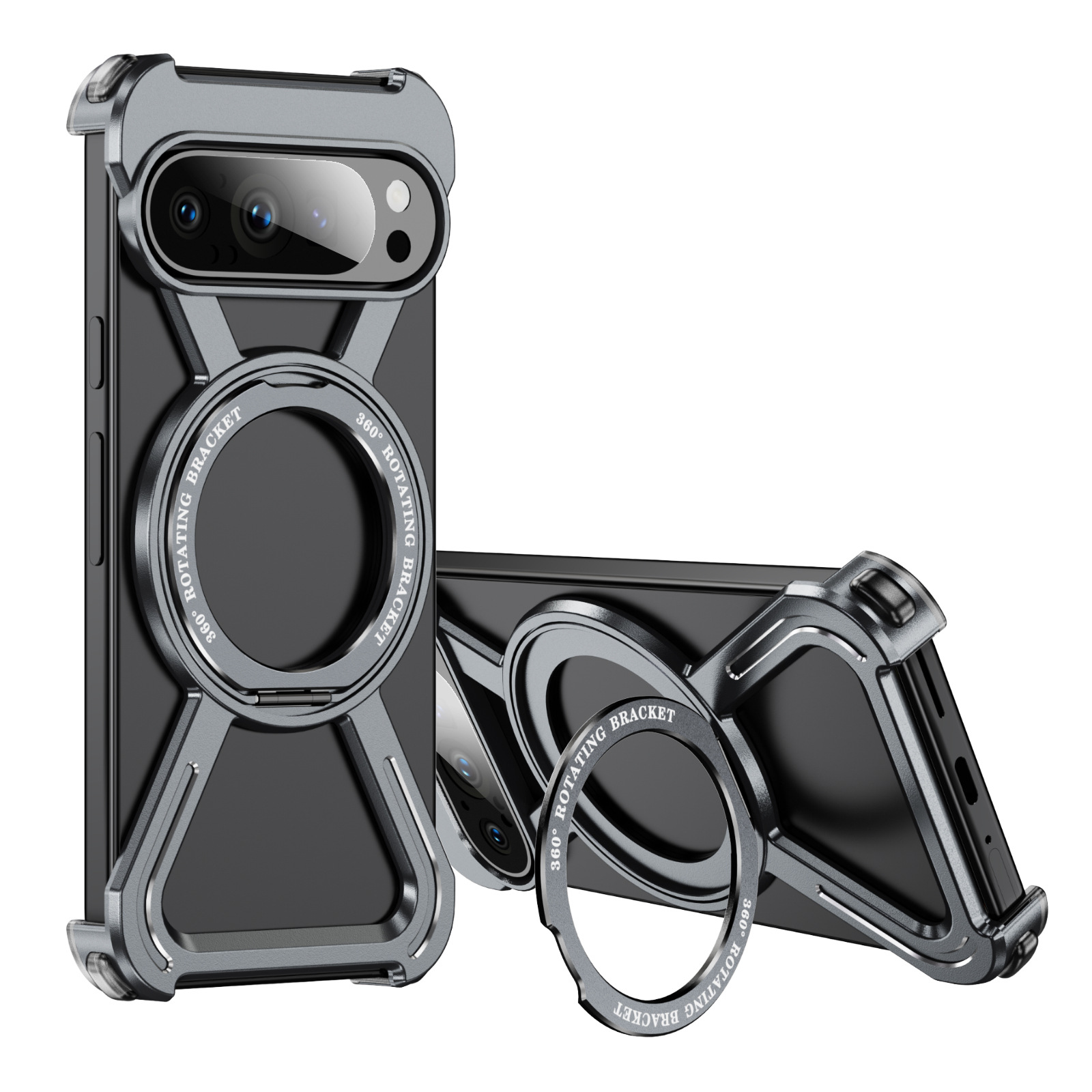 Fashion Personality Magnetic Rotating Bracket Phone Case - Image 5