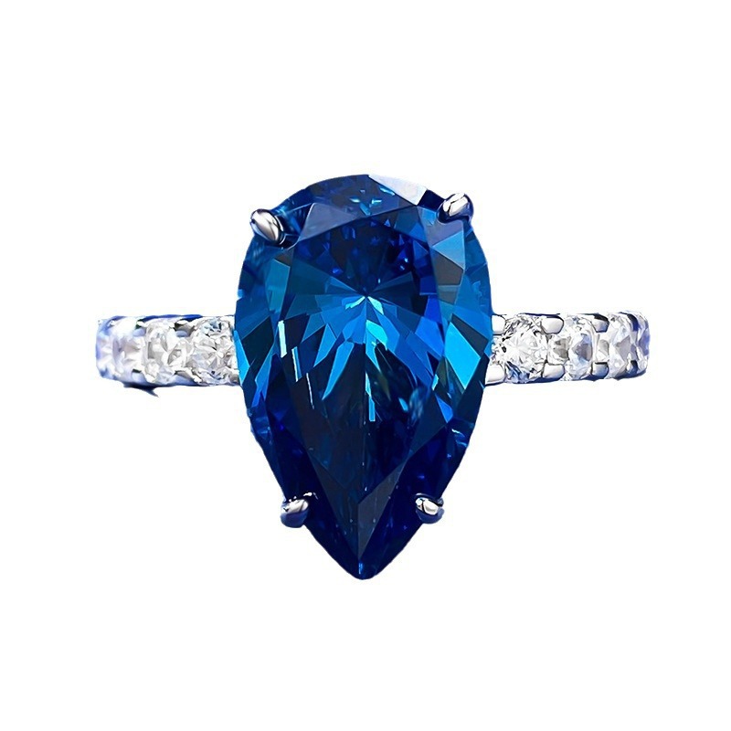 Sapphire Teardrop Ring