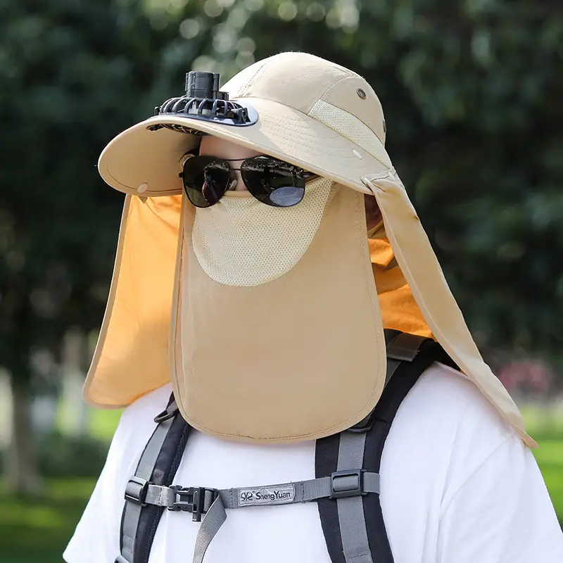 Sun Protection Hat Men's Fishing Mountaineering Face Covering Shawl Sun Hat