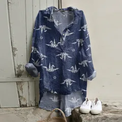 European And American Autumn And Winter Plus Size Women's Clothes Shirt Dress 3D Printing - 1 Style - View 1