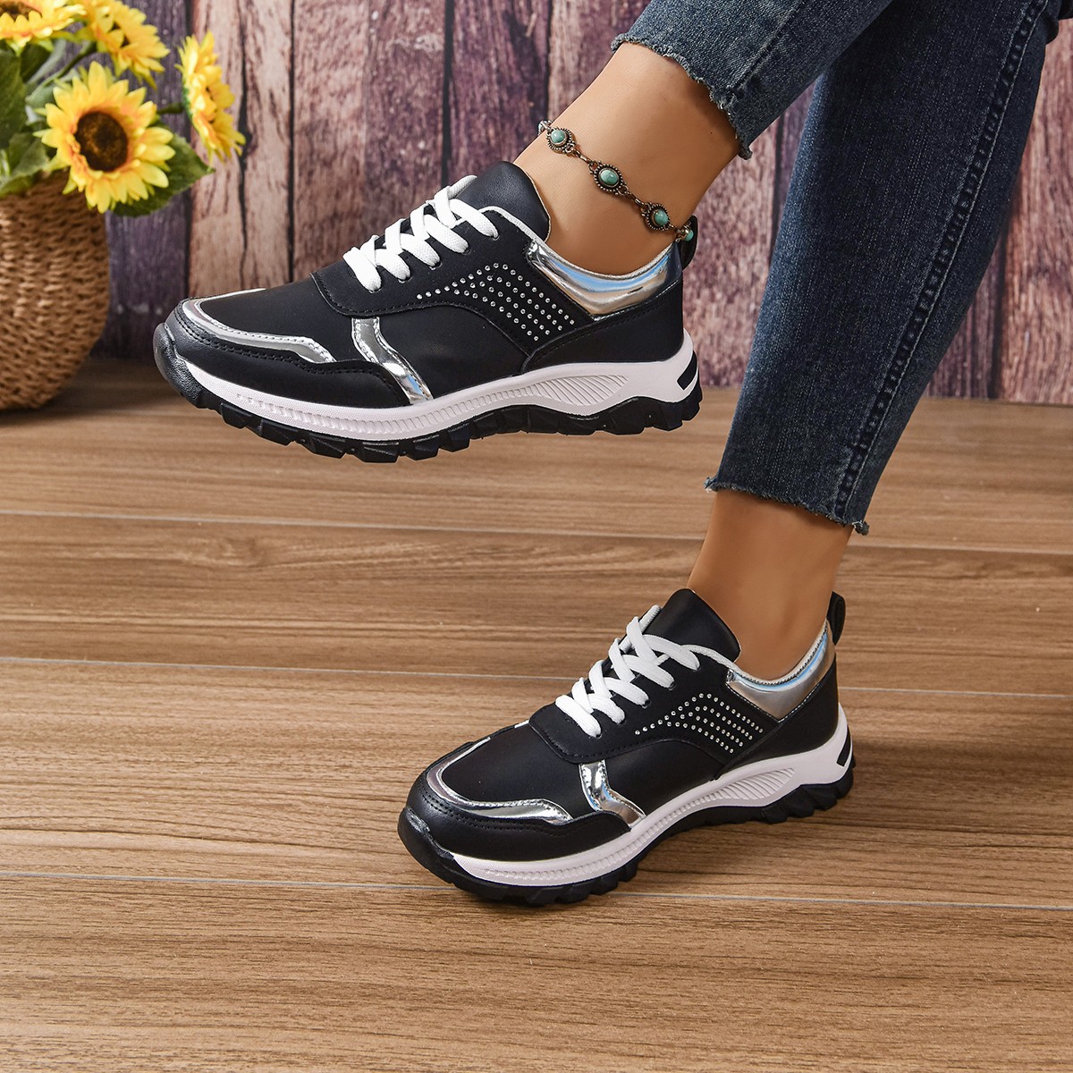 Plus-size Sporty Casual Shoes Autumn New Arrival With A Thick Sole