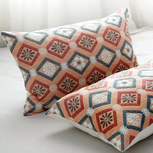 Cotton Three layer Gauze Thickened Pillowcase Cherry Blossom Yellow - Shop at LoveMi