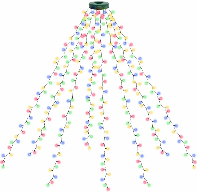Christmas Tree Decorative String Lights Holiday Layout Courtyard Indoor Outdoor Cover Color - Shop at LoveMi