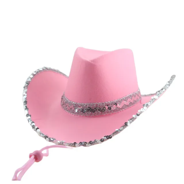 New Rhinestone Tassel Denim Hat Pink - Shop at LoveMi