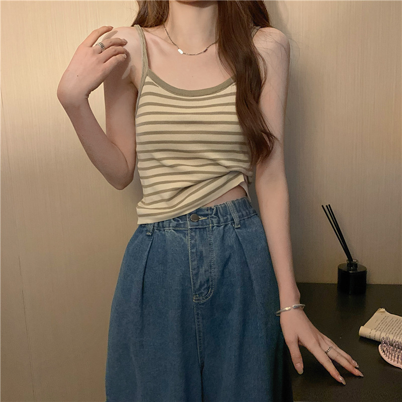 Striped Camisole Inner Outer Wear