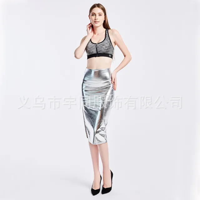 Hip Skirt All match Tutu Split Middle Women Silver - Shop at LoveMi