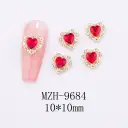 Glass New Year Nail Ornament Red Bow Accessories view 11